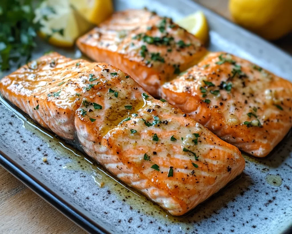 Summer Meals: One Pan Garlic Butter Salmon in 20 Minutes