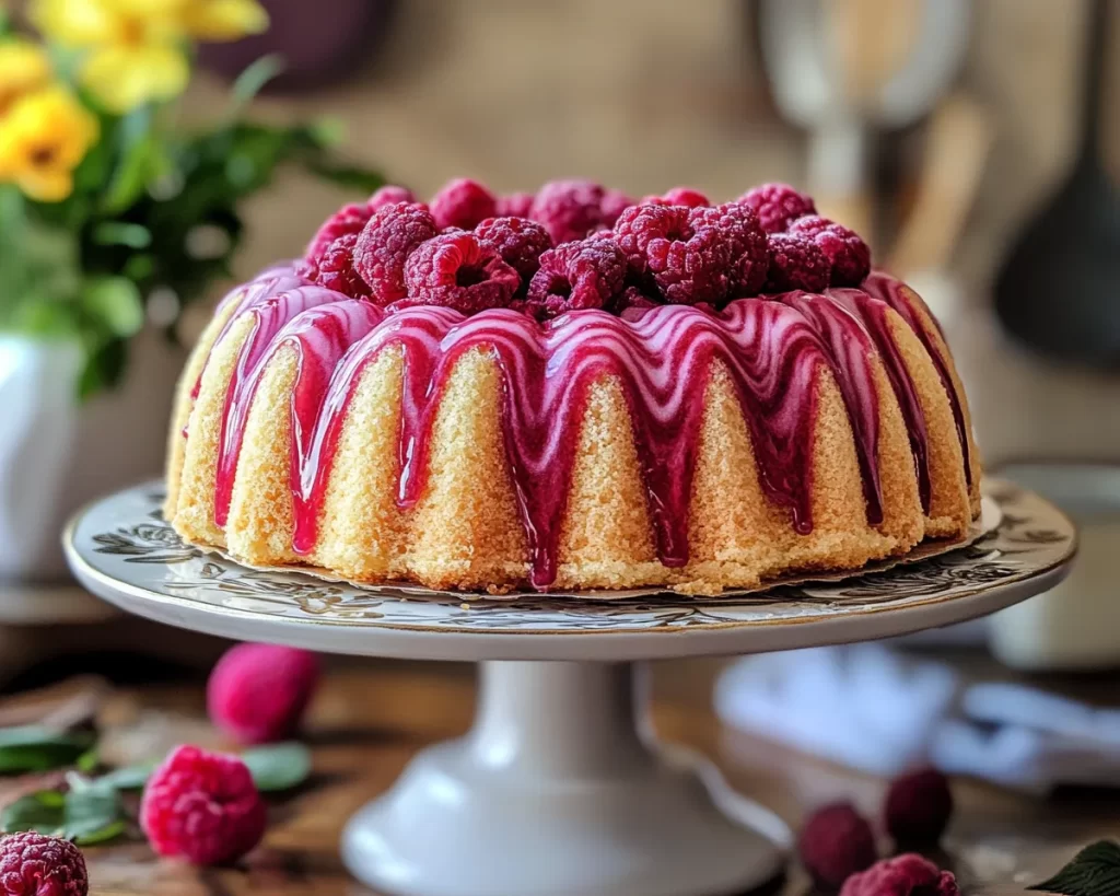 Spring Baking: Raspberry Swirl Pound Cake in 7 Steps