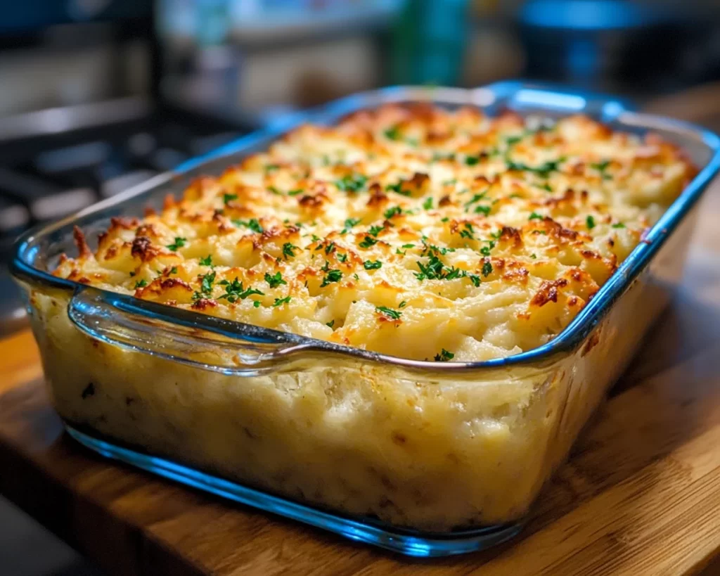 Funeral Potatoes with Hashbrowns (Cheesy Potato Bake)