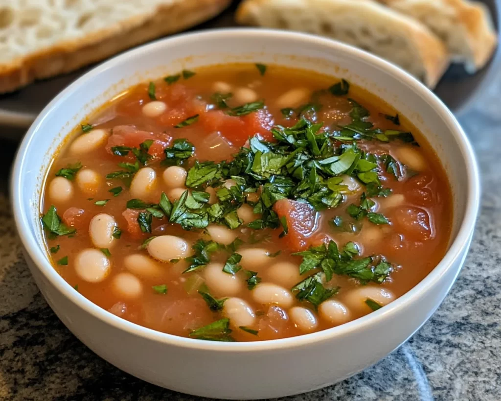 Spring Soup: Tomato & White Bean Soup in 30 Minutes