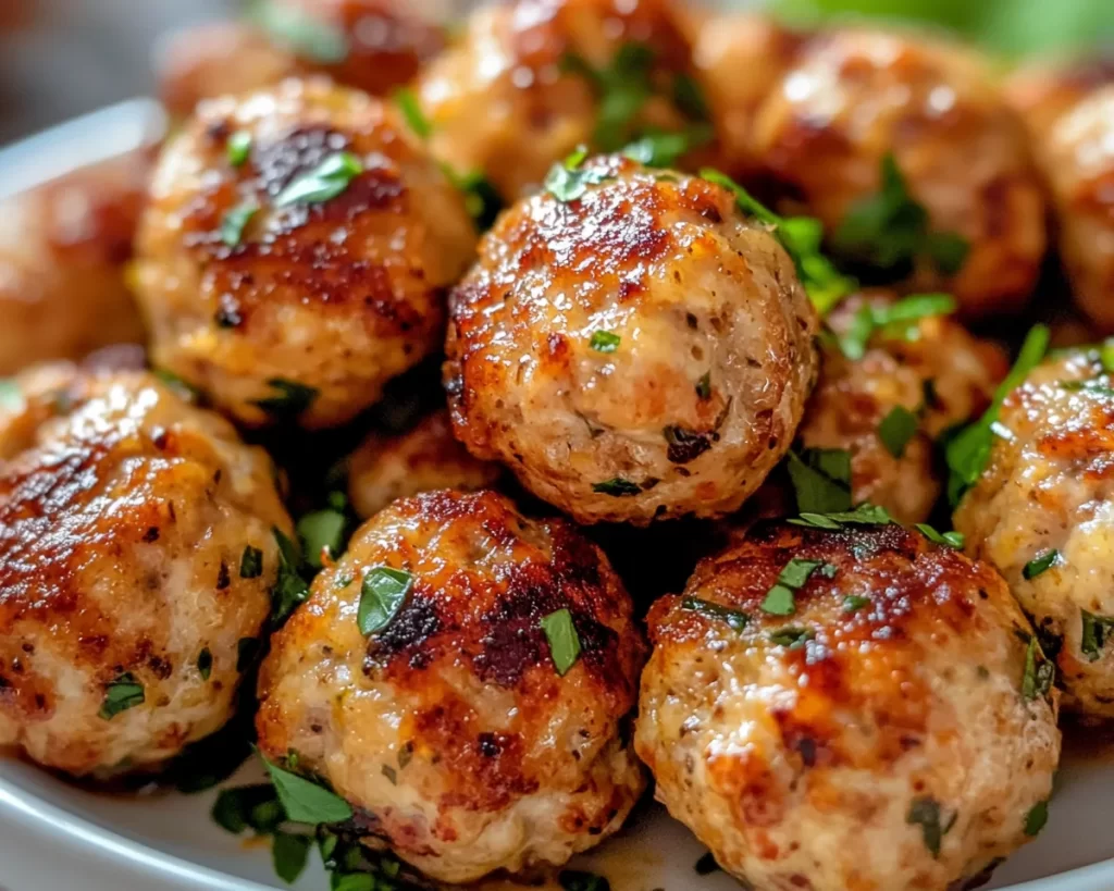 Spring Dinner Ideas: Garlic Herb Turkey Meatballs in 25 Minutes