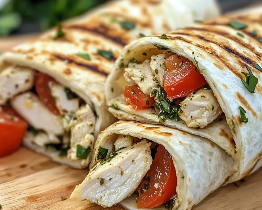 Healthy Easy Greek Chicken Wraps (Lunch Idea)