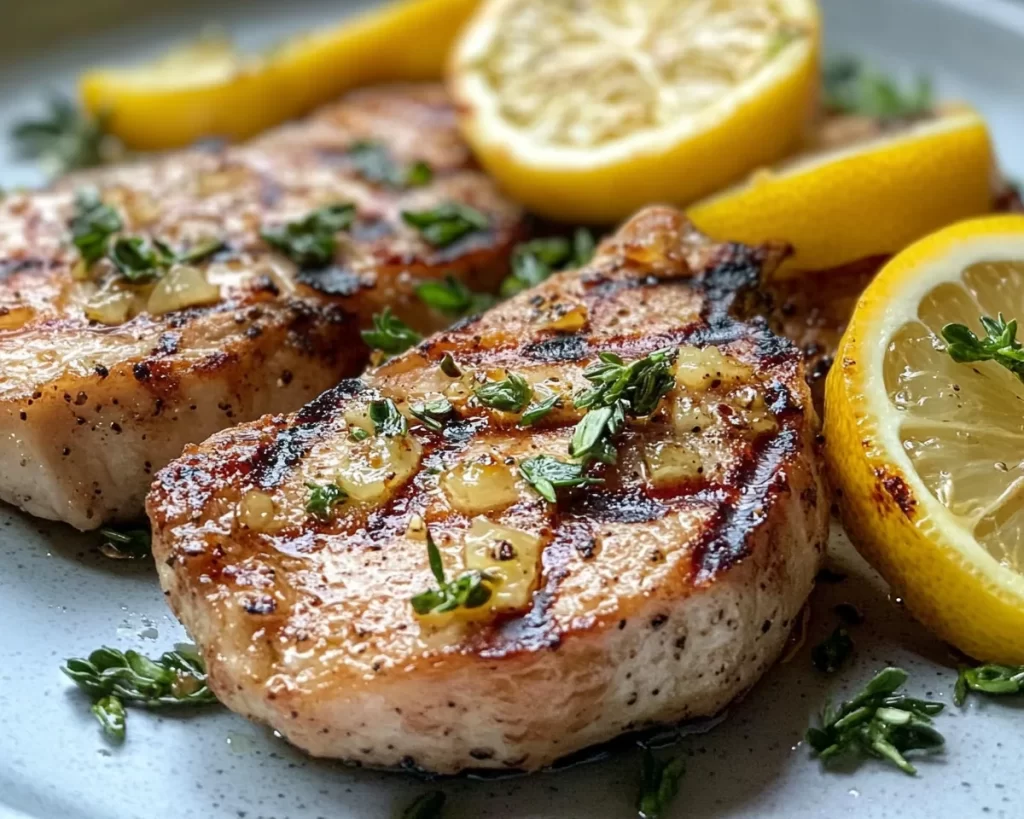 Summer Dinner Ideas: Grilled Lemon Garlic Pork Chops in 20 Minutes