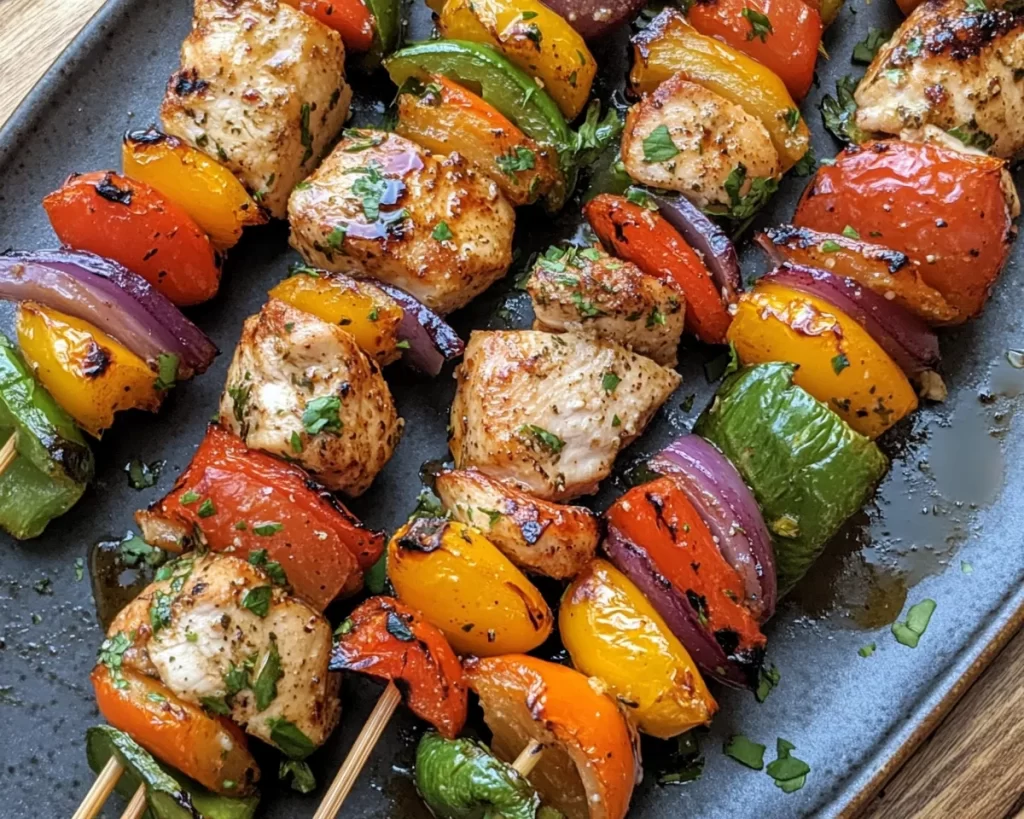 Easy Summer Dinners: Greek Chicken and Veggie Skewers in 20 Minutes