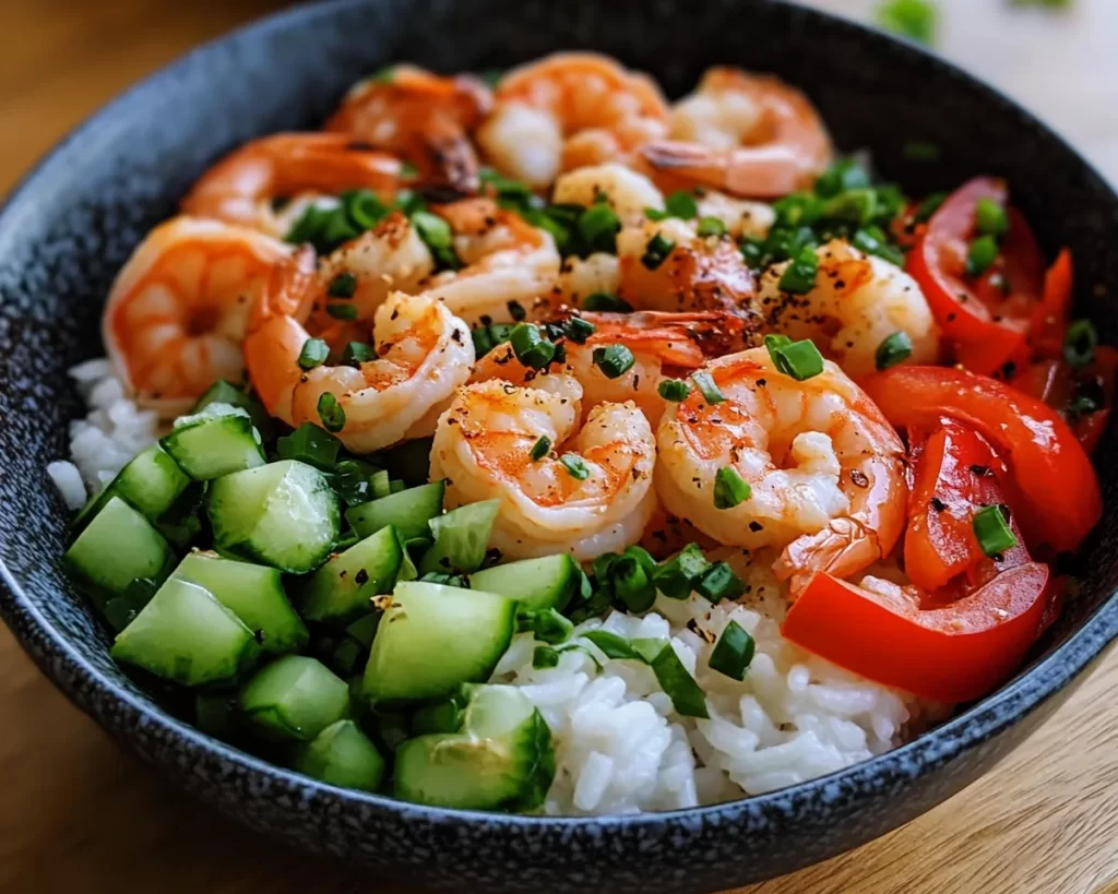 Spring Dinner Recipes: Shrimp Rice Bowl (Easy)