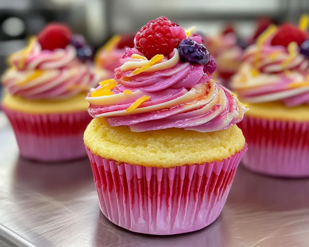 Spring Cupcakes: Lemon Berry Swirl Cupcakes in 7 Steps