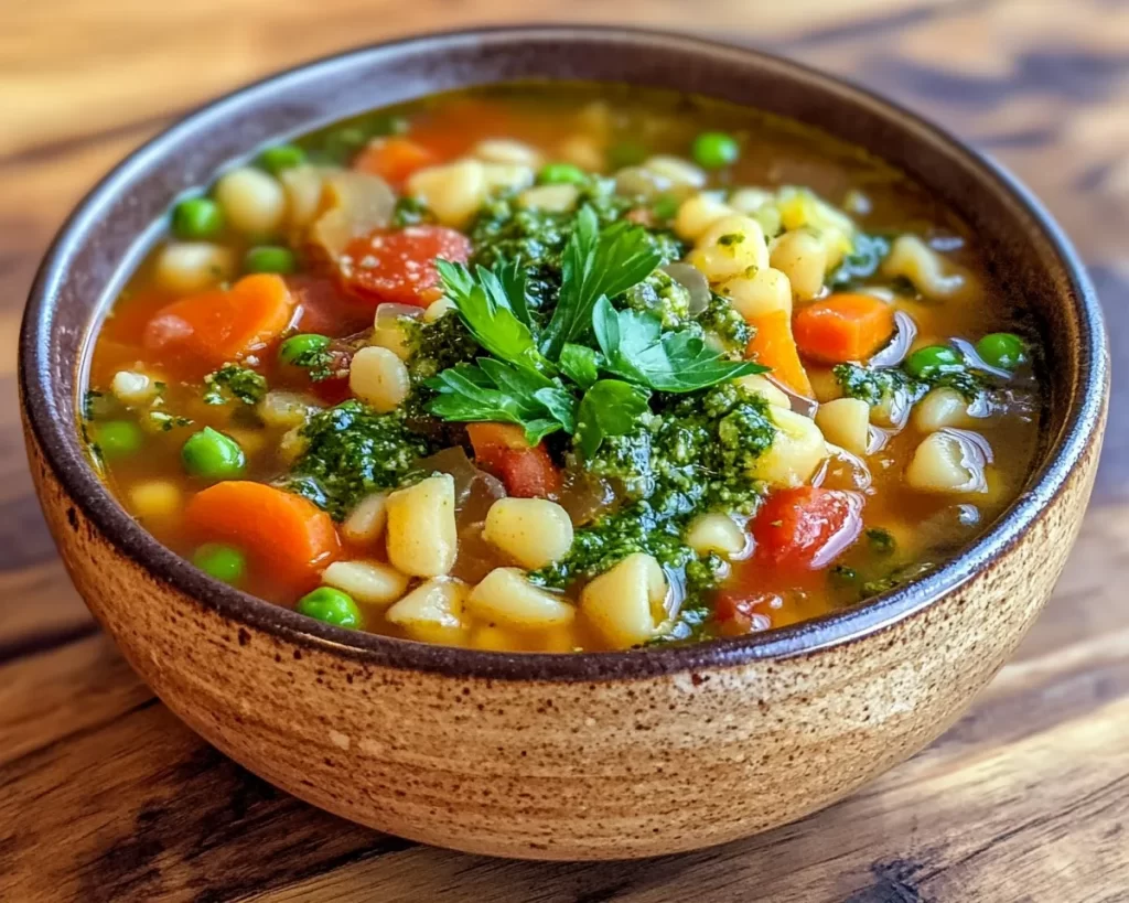 Spring Soup: Spring Minestrone With Pesto in 25 Minutes