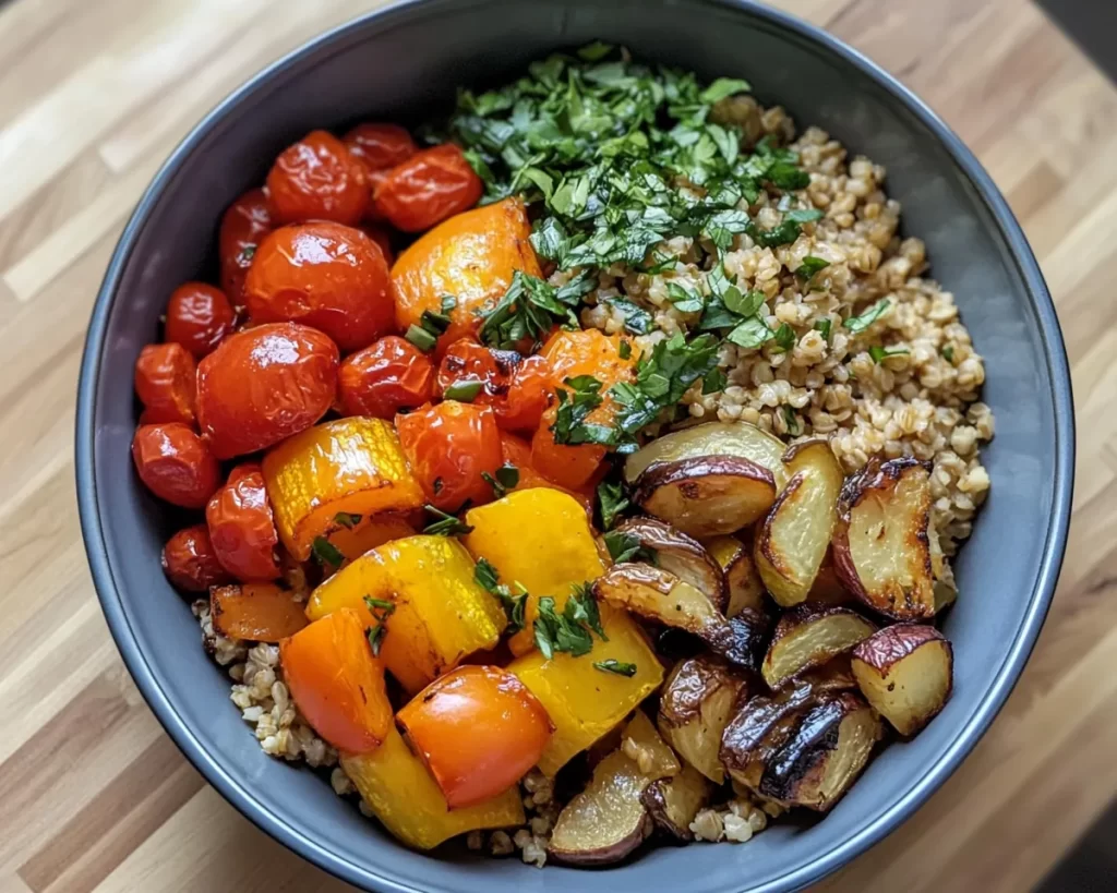 Healthy Easy Recipes: Roasted Veggie Grain Bowl in 30 Minutes