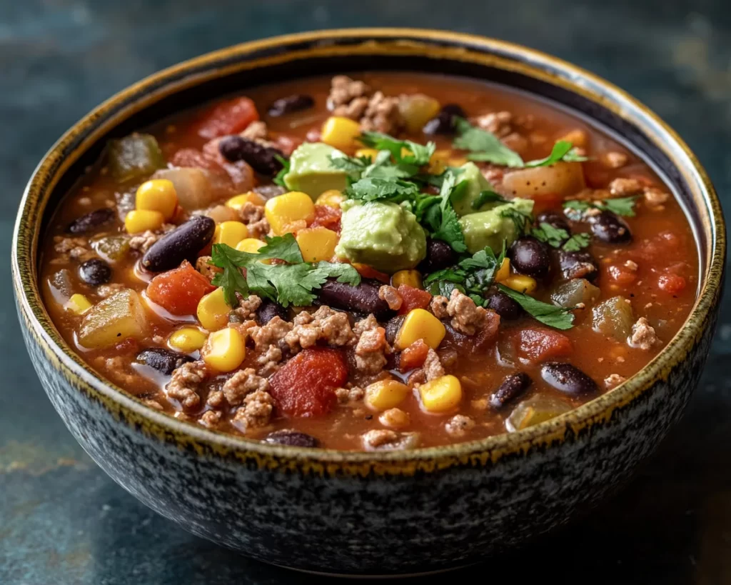 Easy Dinner Recipes for Family: One Pot Taco Soup in 25 Minutes
