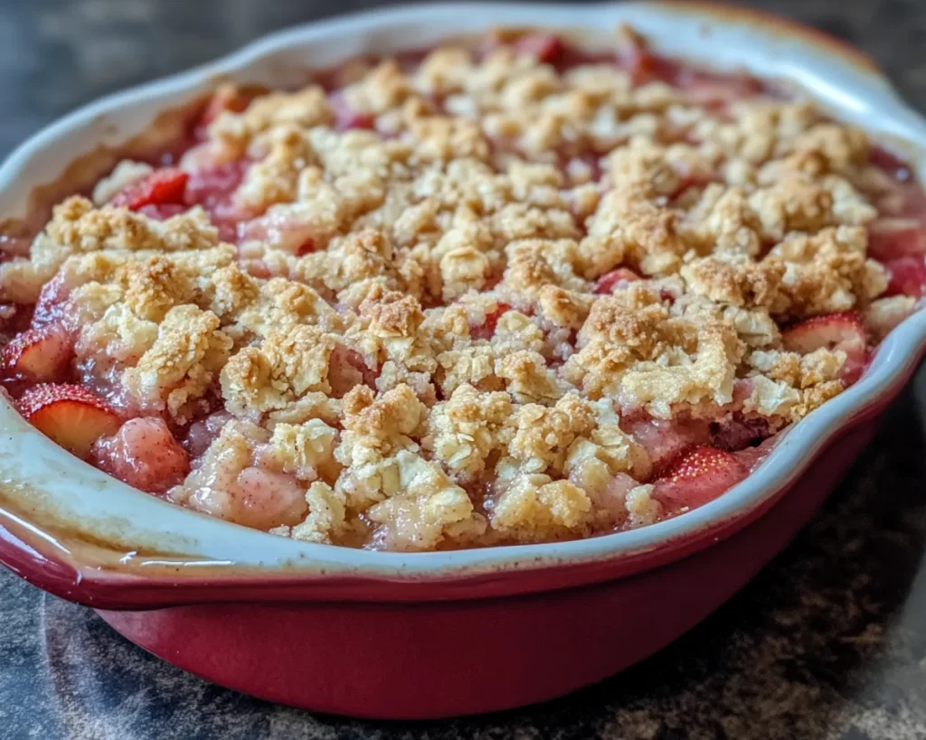 Spring Baking: Strawberry Rhubarb Crisp in 5 Steps