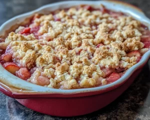 Spring Baking: Strawberry Rhubarb Crisp in 5 Steps