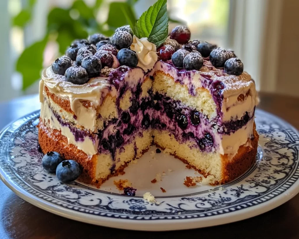 Spring Baking: Blueberry Cream Coffee Cake in 7 Steps