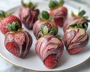 Easter Chocolate Covered Strawberries: Marbled Chocolate Dipped Strawberries in 20 Minutes