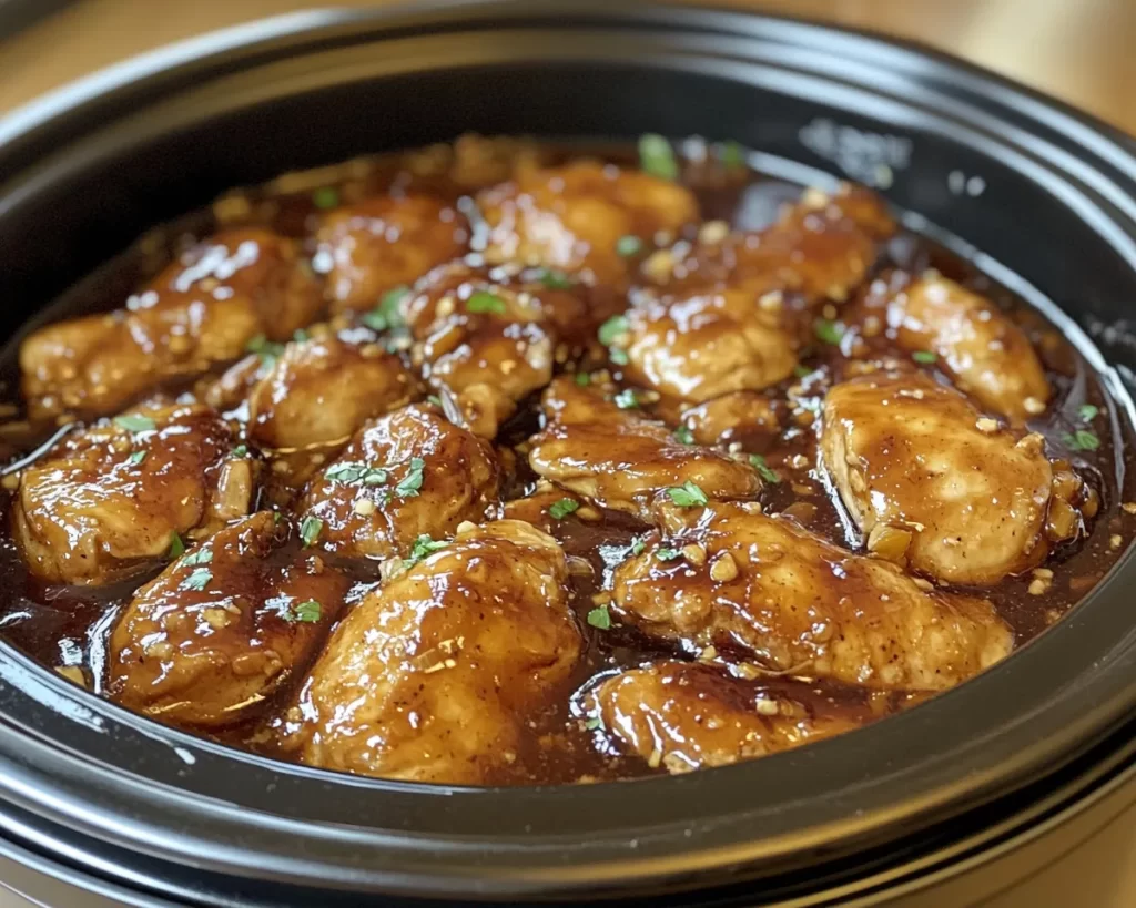 Summer Crockpot Recipes: Slow Cooker Honey Garlic Chicken in 15 Minutes Prep