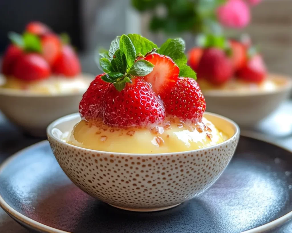 Spring Desserts: Strawberry Vanilla Custard Cups in 7 Steps