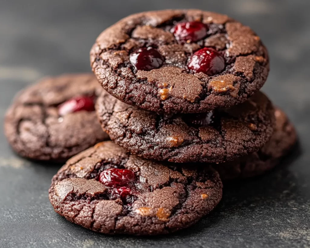 Black Forest Cookie: Fudgy Cherry Chocolate Drops in 25 Minutes