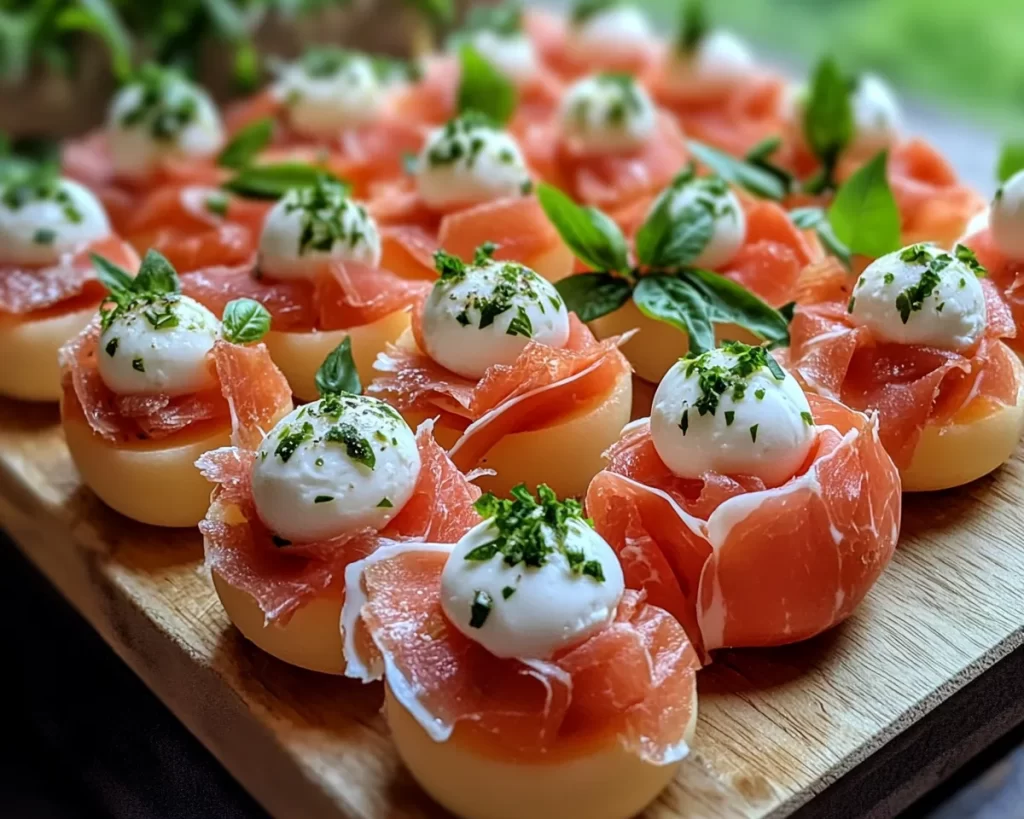 Picnic Food Ideas: Prosciutto Melon and Mozzarella Bites in 10 Minutes