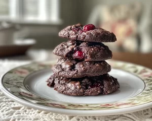 Black Forest Cookie: Cherry Filled Chocolate Crinkle Cookies in 30 Minutes