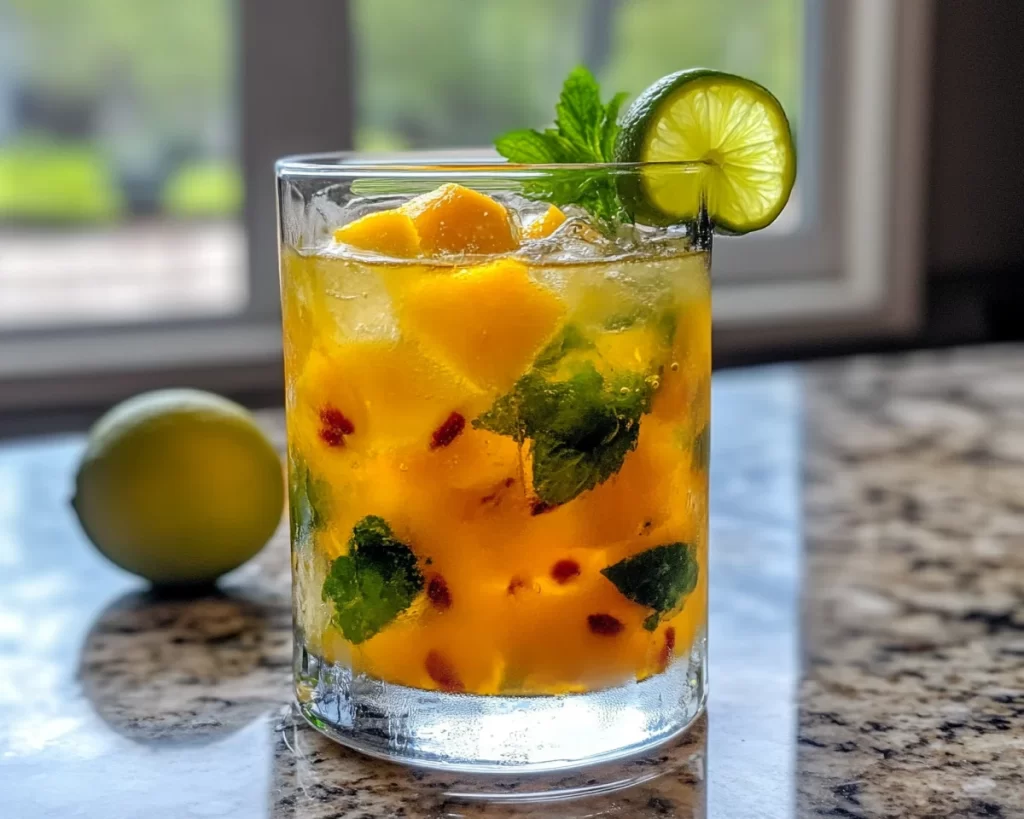 Spring Drinks: Mango Chili Lime Sparkling Water in 5 Minutes