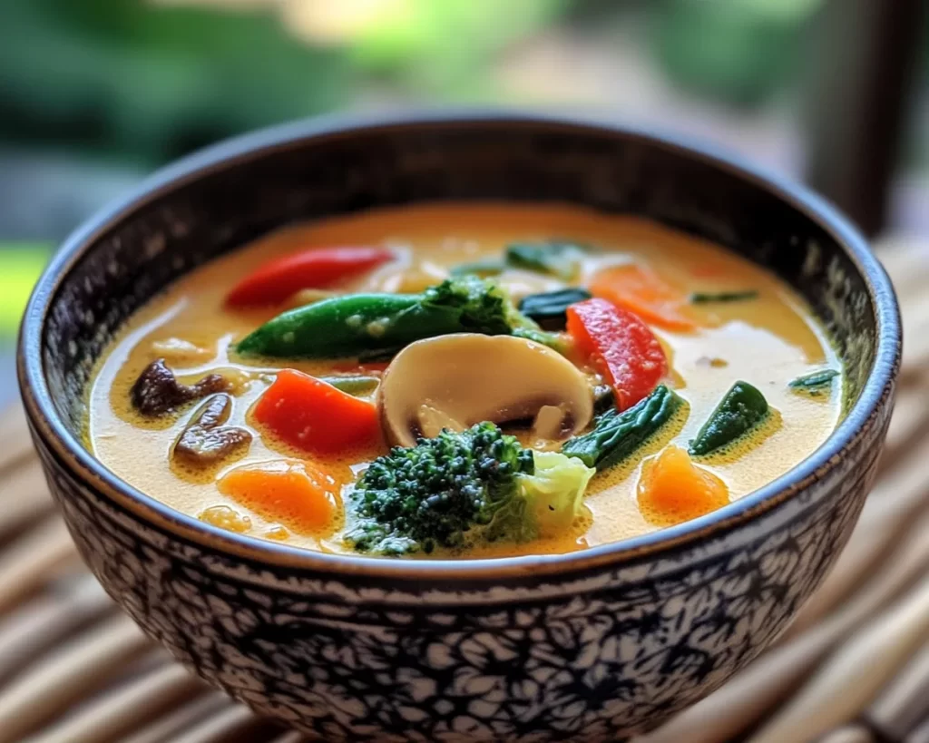 Spring Soup: Thai Coconut Vegetable Soup in 20 Minutes