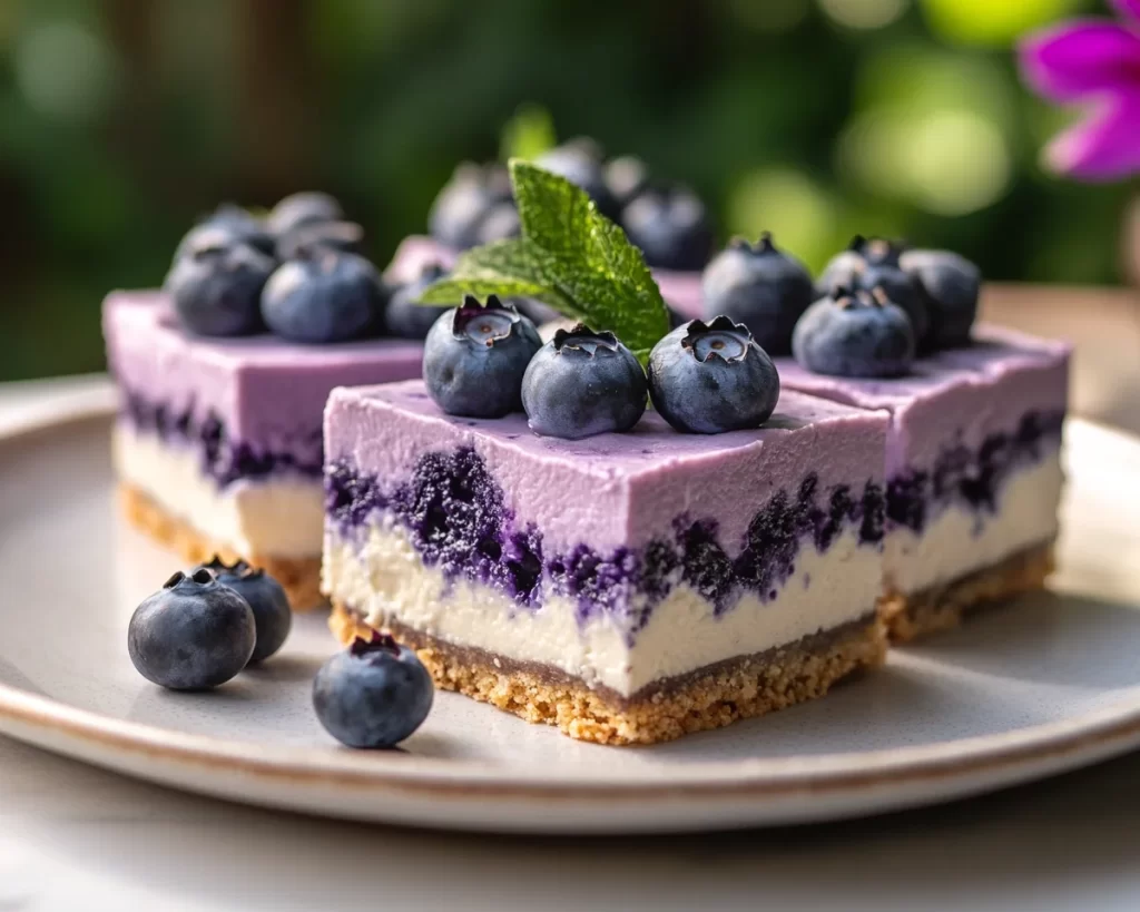 Spring Desserts: Blueberry Cream Bars in 5 Steps