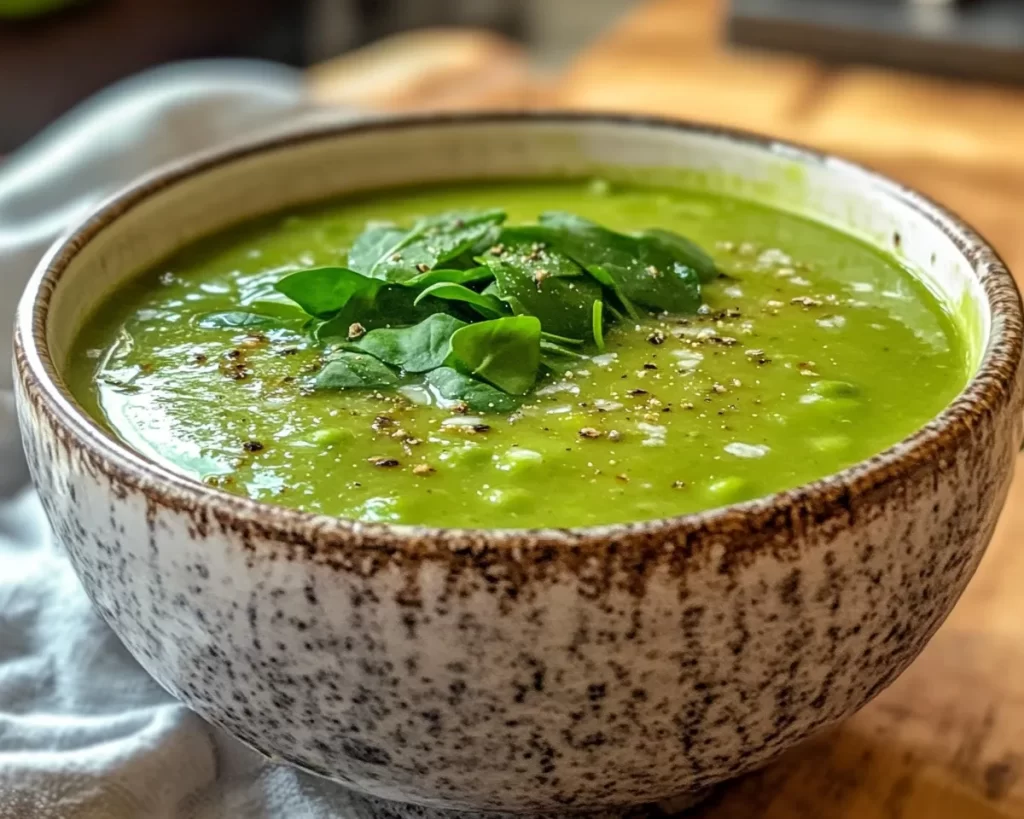Spring Soup: Pea & Spinach Soup in 20 Minutes