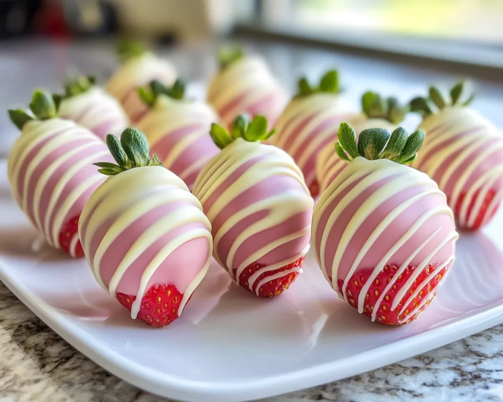 Easter Chocolate Covered Strawberries: Pastel White Chocolate Dipped in 20 Minutes