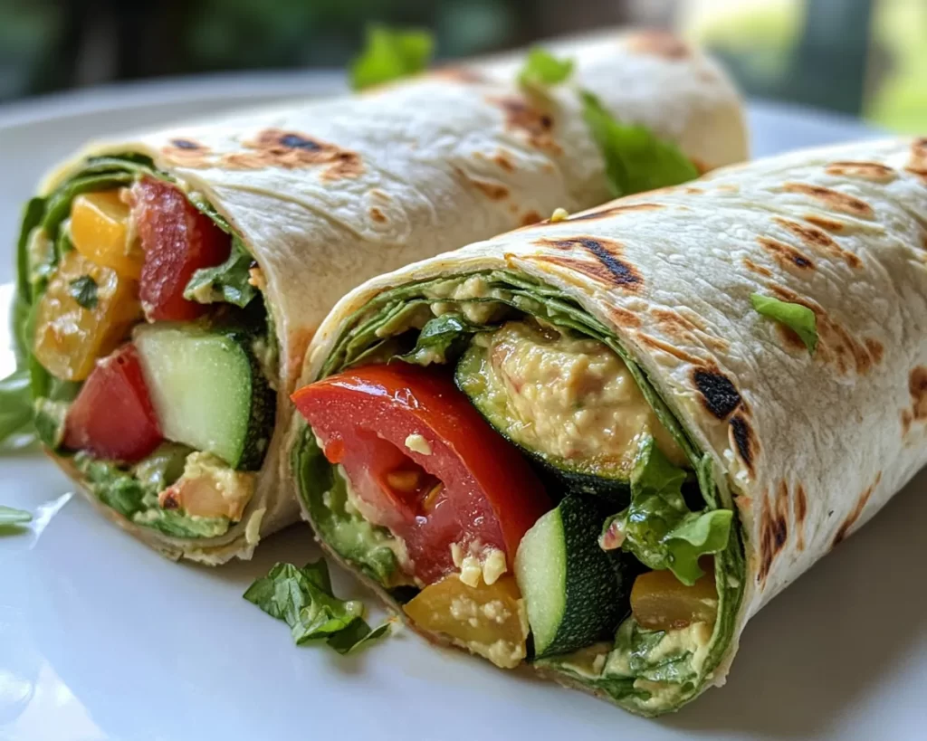 Summer Dinner Ideas: Grilled Veggie & Hummus Wraps in 10 Minutes