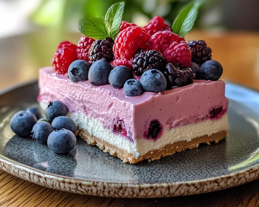 Spring Desserts: No-Bake Berry Cheesecake in 5 Ingredients