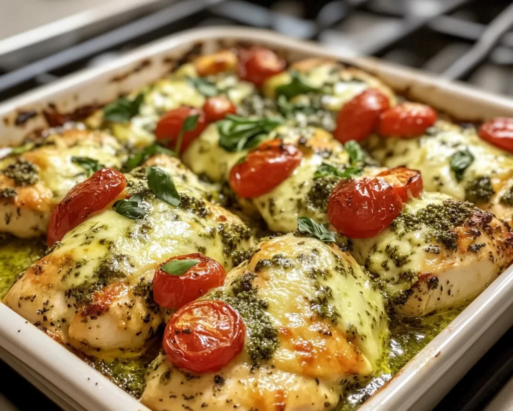 Easy Dinner Recipes for Family: Creamy Pesto Chicken Bake in 30 Minutes