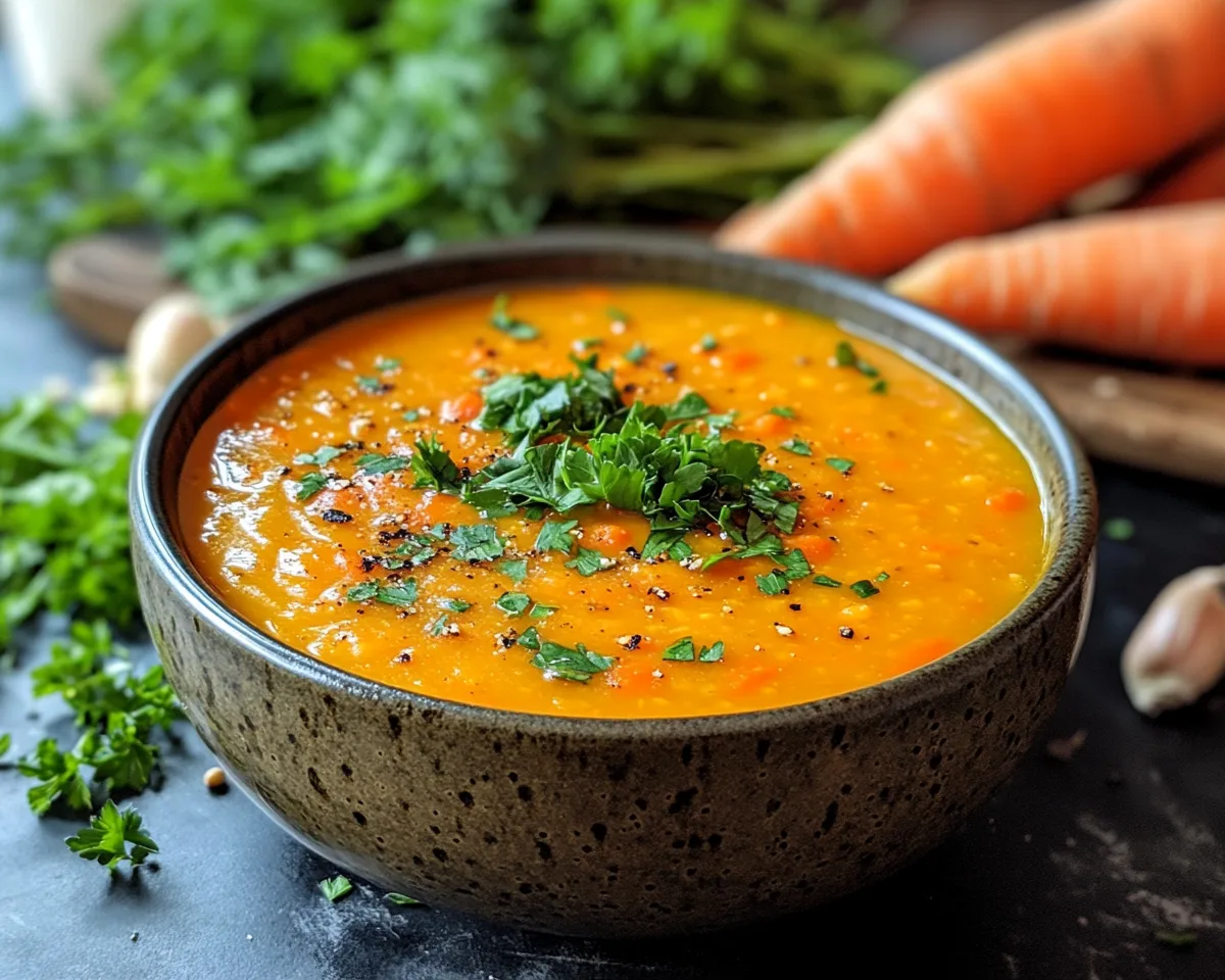 Spring Soup: Carrot & Red Lentil Soup in 25 Minutes
