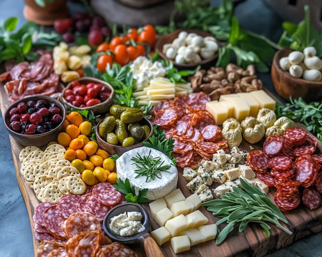 Spring Charcuterie Board Ideas with Fresh Herbs & Brie in 5 Steps