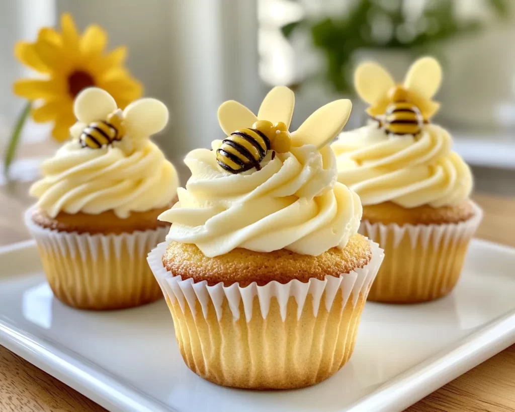 Spring Cupcakes: Honey Bee Themed Spring Cupcakes in 30 Minutes
