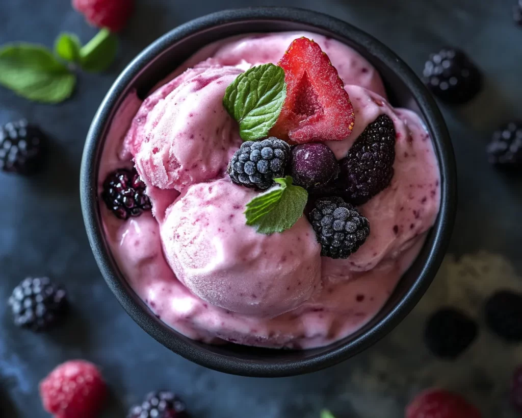 Spring Desserts: Berry Honey Frozen Yogurt in 5 Ingredients