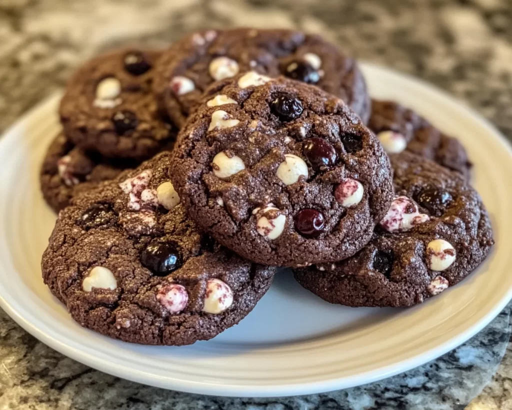 Black Forest Cookie: Mocha Black Cherry Crinkle Cookies in 25 Minutes