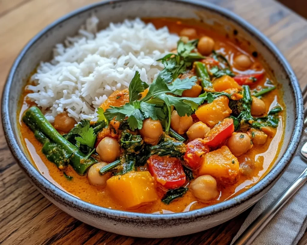 Spring Dinner Ideas: Spring Veggie & Chickpea Curry in 25 Minutes