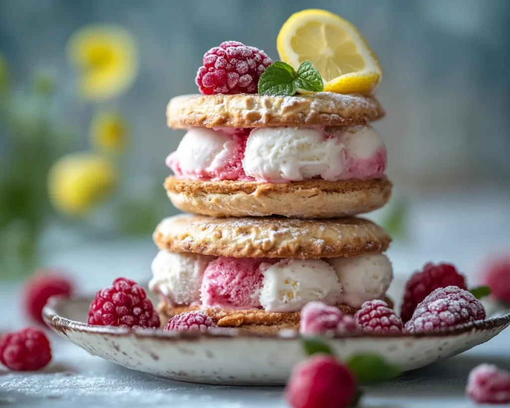 Spring Desserts: Lemon Berry Ice Cream Sandwiches in 5 Steps