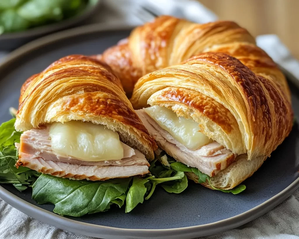 Picnic Food Ideas: Turkey and Brie Croissant Sandwiches in 15 Minutes