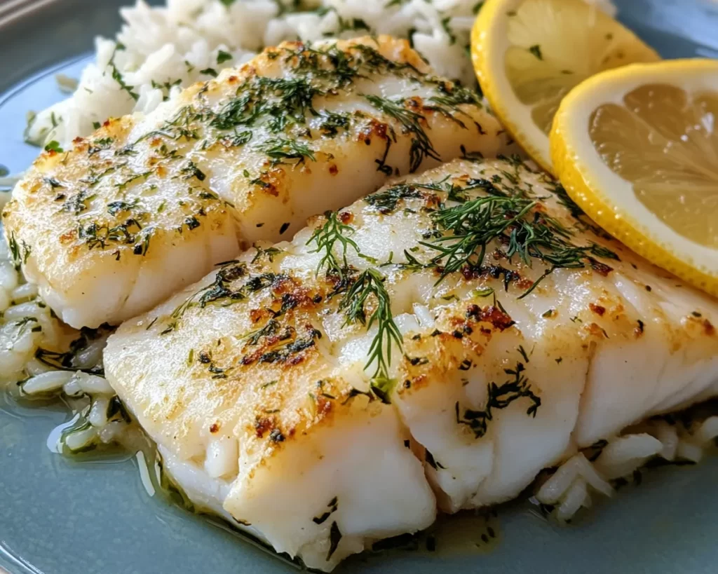 Spring Dinner: Lemon Dill Cod with Rice in 20 Minutes