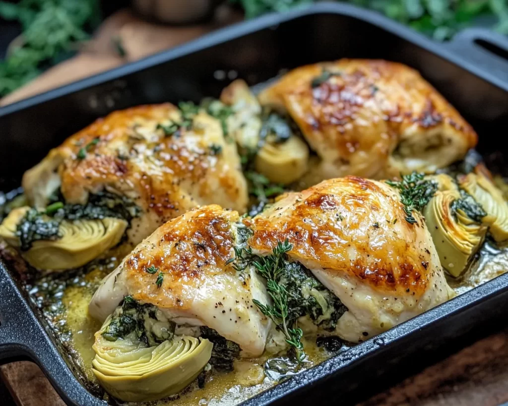 Spring Dinner Ideas: Spinach Artichoke Stuffed Chicken in 20 Minutes