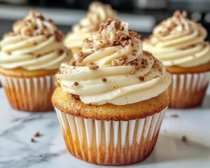 Soft & Gooey Cinnamon Roll Cupcakes with Cream Cheese Frosting