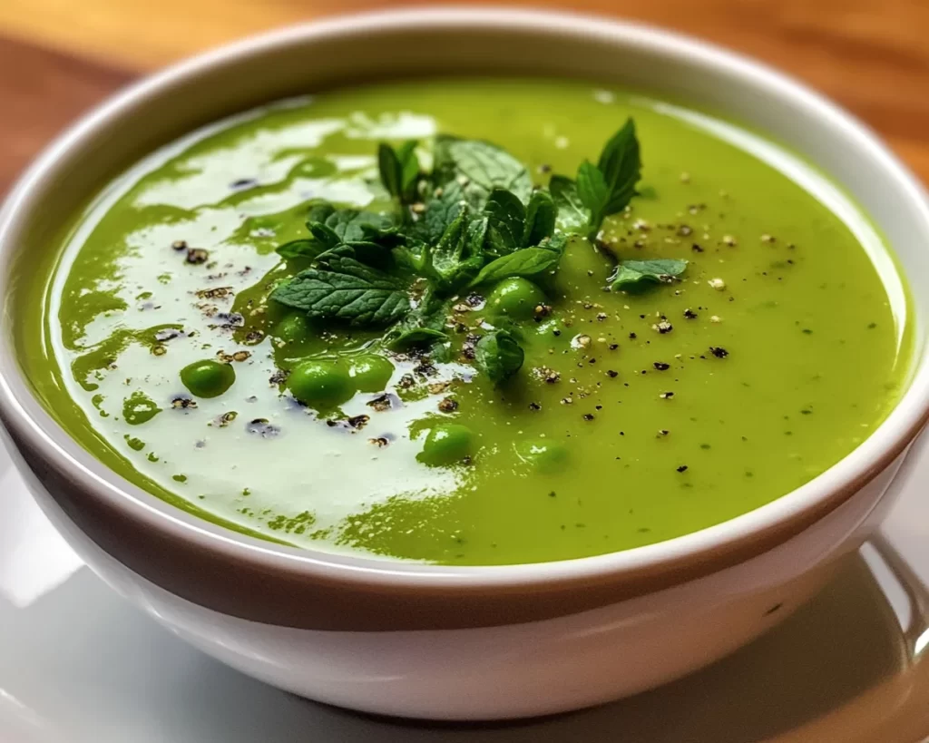 Spring Soup: Sweet Pea & Mint Soup in 20 Minutes