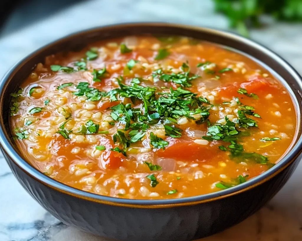 Spring Soup: Tomato Rice Soup in 20 Minutes