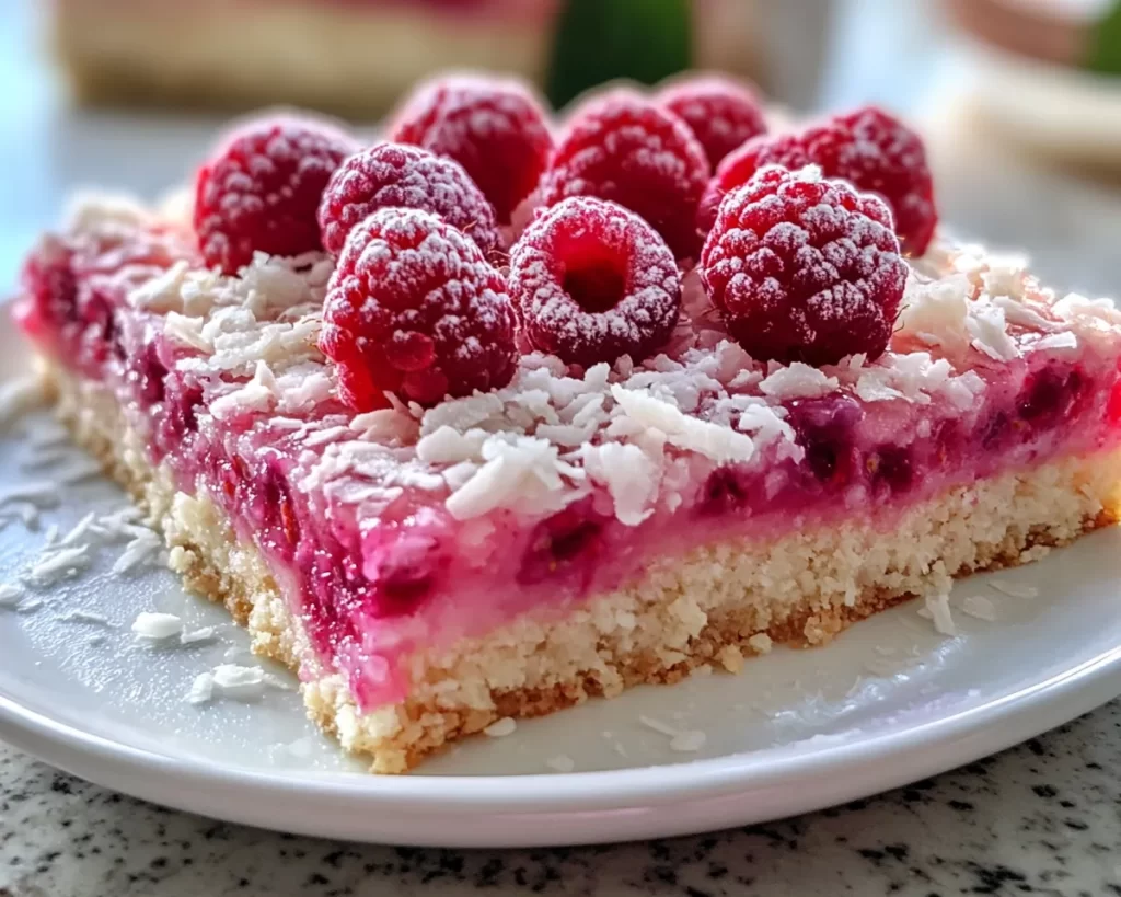 Spring Desserts: Raspberry Coconut Bars in 5 Steps