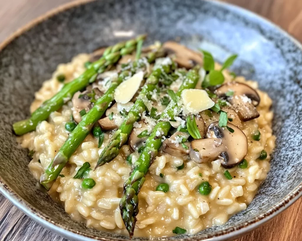 Spring Dinner Ideas: Asparagus & Mushroom Risotto in 30 Minutes
