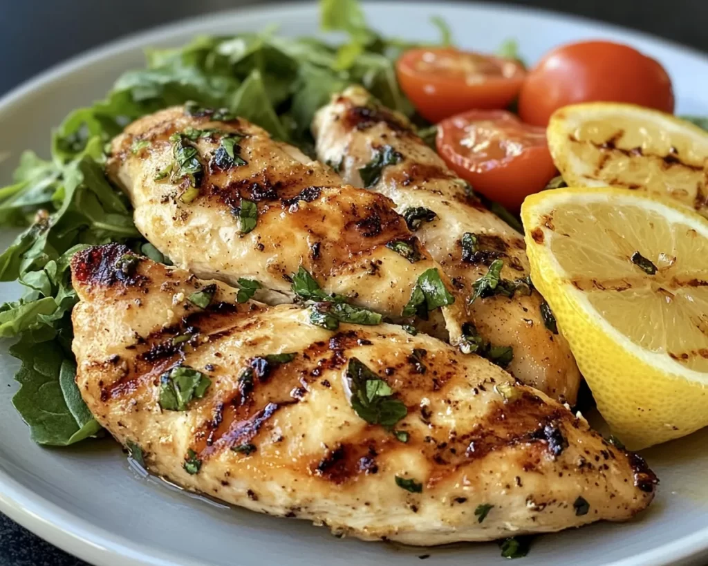 Grilled Lemon Chicken + Salad