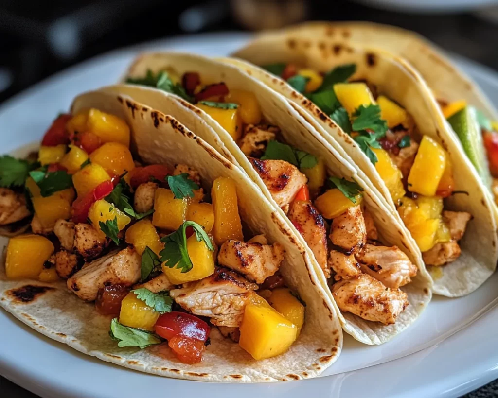 Summer Dinner Ideas: Mango Lime Chicken Tacos in 20 Minutes