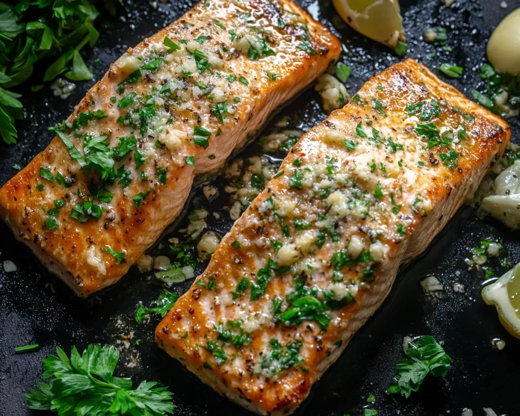 Spring Dinner: Garlic Parmesan Salmon in 15 Minutes