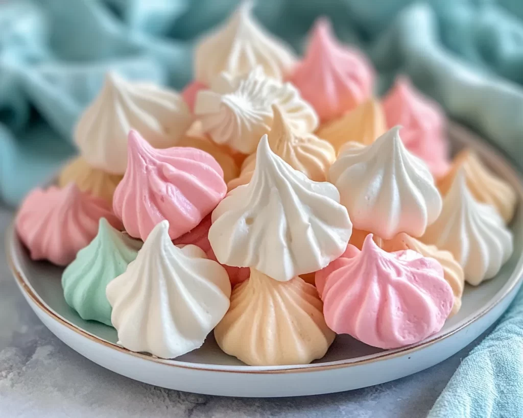 Spring Desserts: Pastel Meringue Cookies in 30 Minutes
