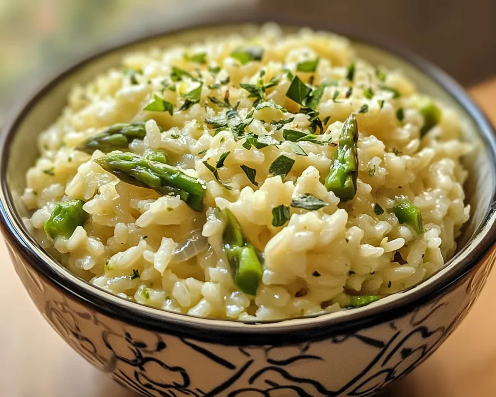 Spring Dinner Ideas: Creamy Asparagus Risotto in 30 Minutes